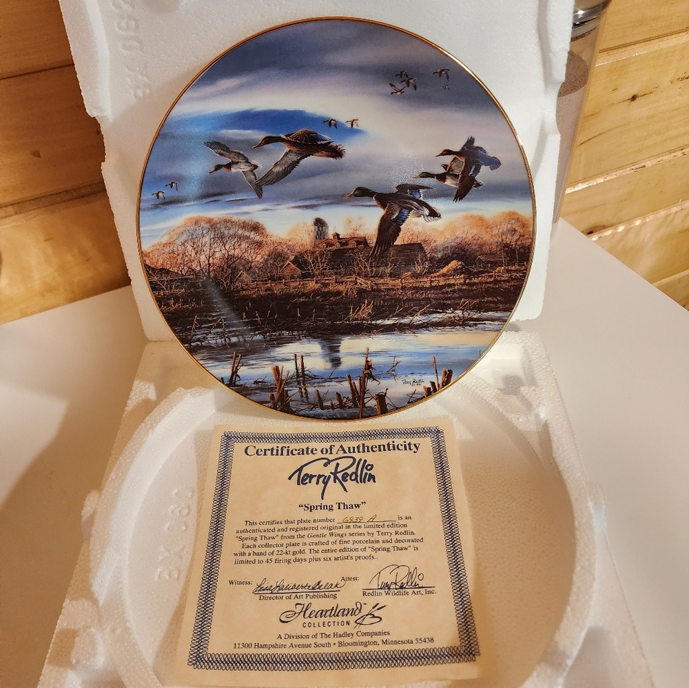 Terry Redlin "Spring thaw" collector plate